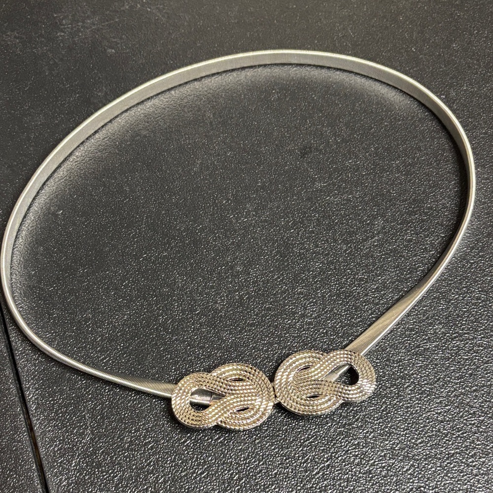 Vintage Retro Bungee Silver Tone Belt 80’s 90’s